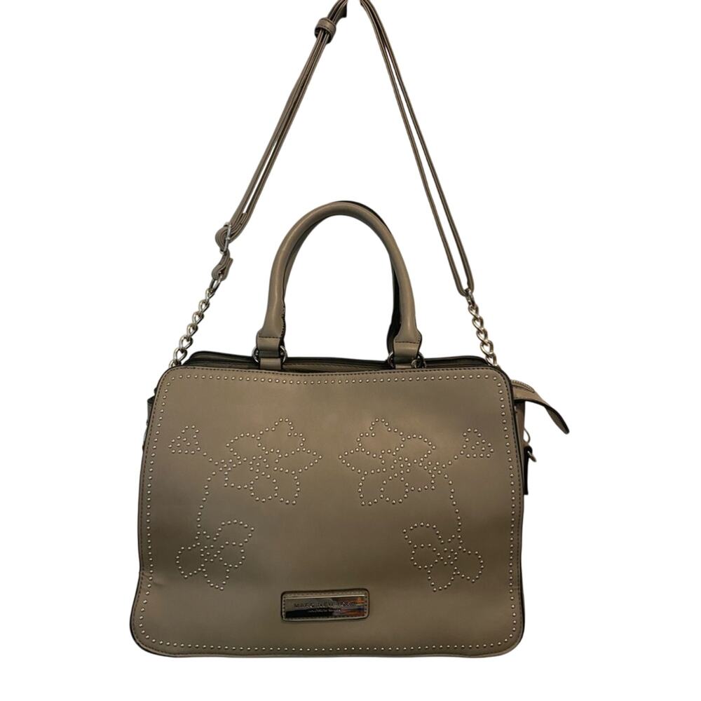 Marc NY Andrew Marc Faux Leather Floral Studded Satchel Crossbody Purse‎ Travel